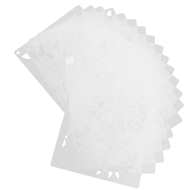20PCS WOOD BURNING Stencils Flower Painting Templates DIY Craft Art £7. ...