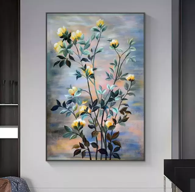 36"Large Home wall Decor Art Modern 100%Handmade oil painting on canvas-flower