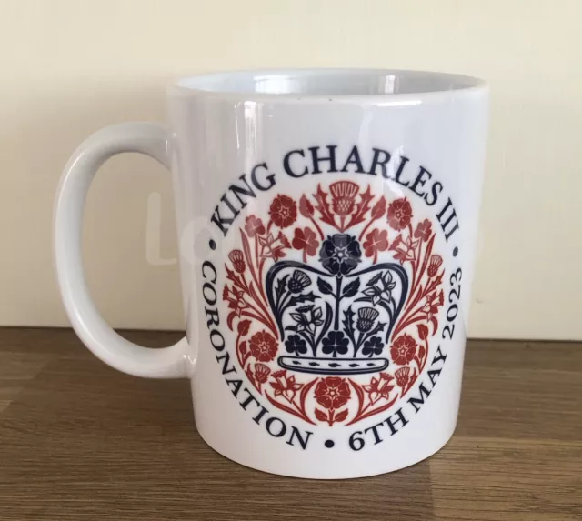 King Charles III Official Emblem Logo Coronation Memorabilia Tea Coffee Mug Cup