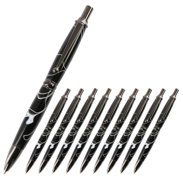 Kit Power Pen, acabado de metal para pistola, paquete de 10, torneado de madera heredado