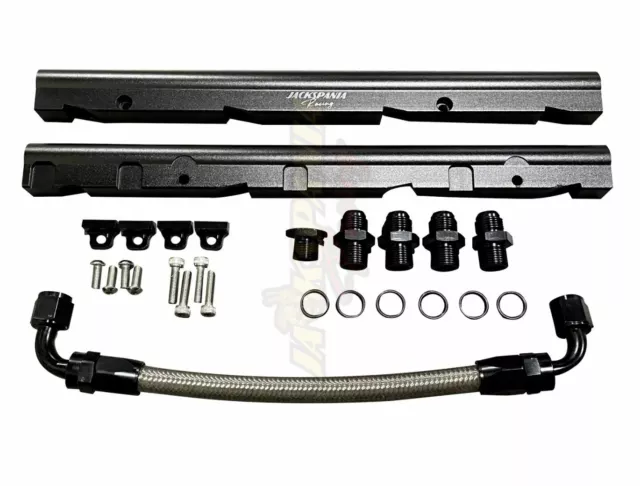 Billet LS Fuel Rail Kit GM LS3 V8 OE Intake Manifold Hardware Direct Fit AN6 US