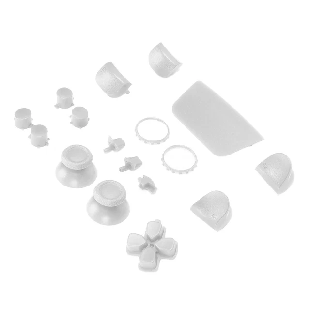 Xat R2 (BIANCO) SET COMPLETO pulsanti per joystick controller Dpad R1 L1 R2 L2 ...