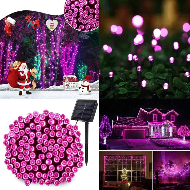 Outdoor Solar String Fairy Lights 12M Solar Lamp Waterproof Christmas Decor