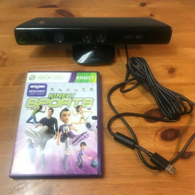 Microsoft Xbox 360 Kinect With Kinect Sports Game Very Good Condition