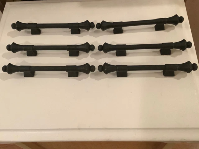 Vintage Bronze/Black matte Dresser drawer Pulls Handles Hardware Lot of 6