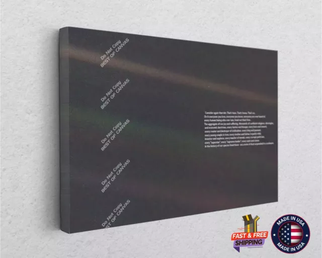 Pale Blue Dot Quote Space Carl Sagan Canvas Classic Universe Wall Design Prints