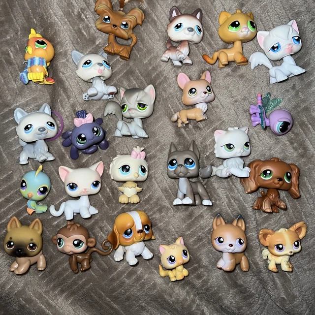 LOT 23 MY Littlest Pet Shop Figures LPS Dogs, Cats, Birds, More 83.