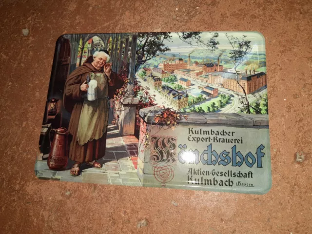 Blechschild Postkarte PK Mönchshof Kulmbacher Export-Brauerei AG Bayern NEU