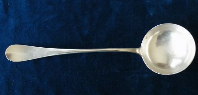 LOUCHE CHRISTOFLE grand modèle Uni plat métal argenté