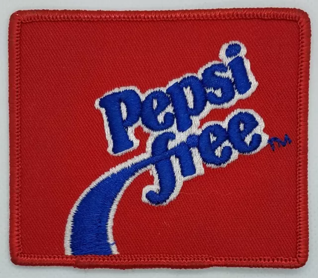 Pepsi Free Embroidered Iron On Uniform Patch 1982-87 Soda Cola Advertising