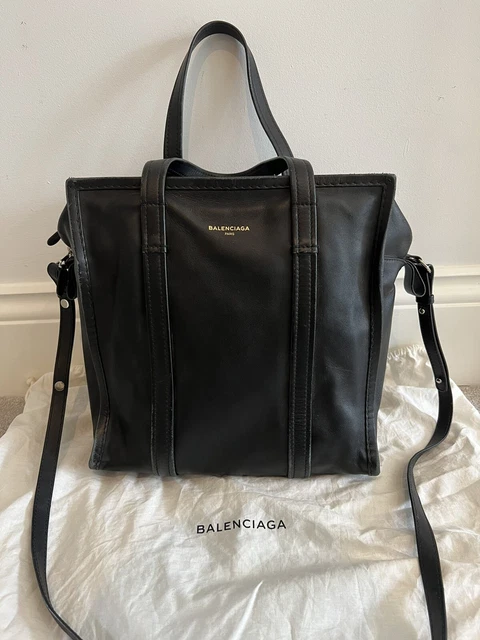 BORSA A TRACOLLA Balenciaga Bazar Shopper in pelle nera/borsa a