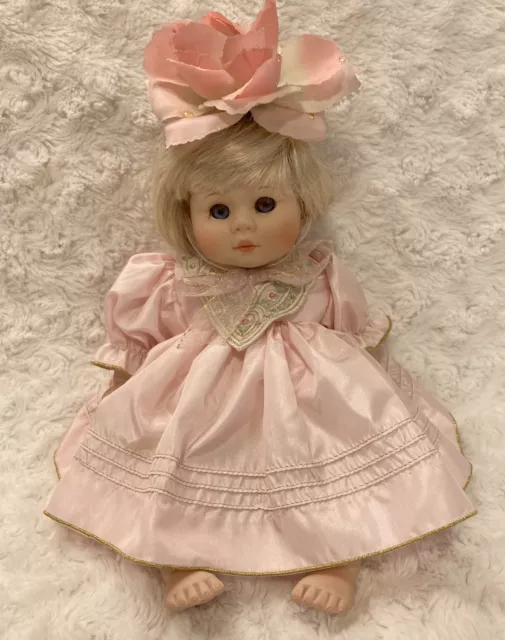 Pauline Bjonness Jacobsen Doll 10”T, Porcelain & Cloth, LE 479/5000, With a Rose