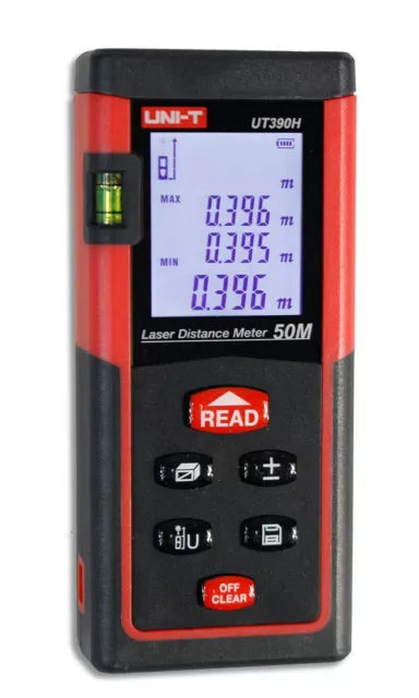 Metro laser 50M Misuratore Distanza Digitale Professionale con display LCD