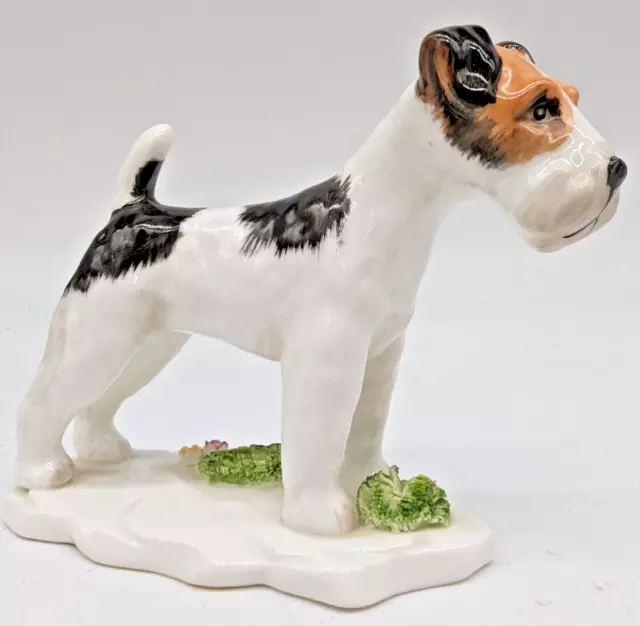 Stafford Fox Terrier Figurine Fine Bone China Hand Decorated Vintage