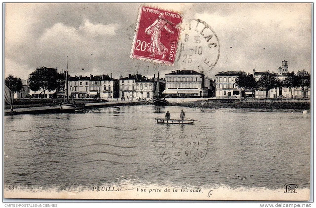 33 PAUILLAC - vue de la ville prise de la gironde