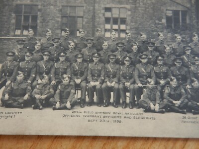 287th (3rd Northumbrian) Bty: Blyth ROYAL ARTILLERY SEPT 23RD 1939 NEWCASTLE 3