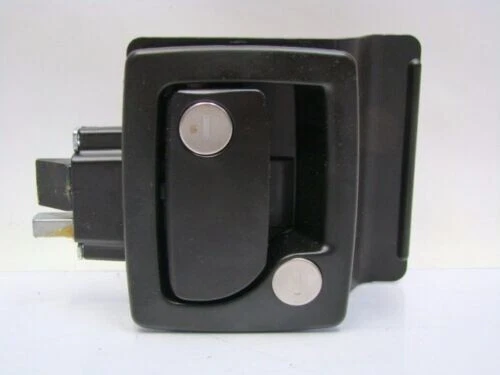 TriMark 060-0251 BLACK RV Trailer Entry Door Latch Deadbolt Handle Lock Keys