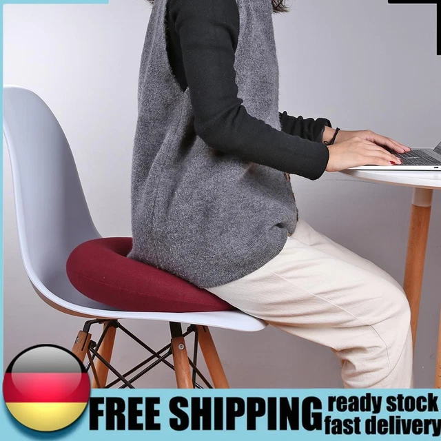 Hip Support Medical Hemorrhoid Seat Pad Inflatable Anti Bedsore (Red) DE