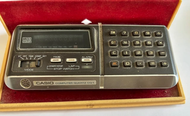 VINTAGE CASIO COMPUTER QUARTZ CQ1 ALARM CLOCK AND CALCULATOR Spares or ...
