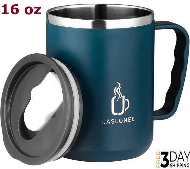 16 oz Stainless Steel Coffee Mug Vacuum Insulated Camping Mug with Slider Lid