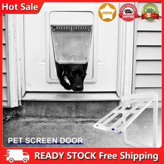 Pet Dog Screen Door Self-Closing Magnetic Doggy Door for Large Medium Dogs Cats