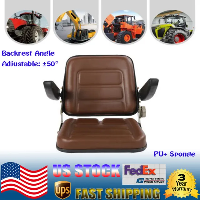 Universal Tractor Seat With Armrest For Excavator Dumper Forklift Mower Digger