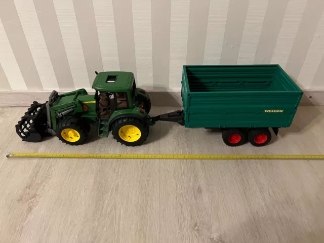BRUDER JOHN DEERE Traktor 6920 mit Schaufel und Anhänger Trecker Spielzeug  EUR 16,50 - PicClick DE