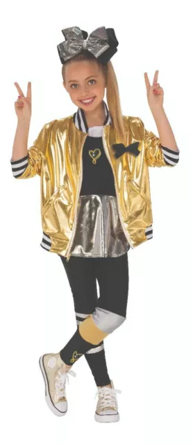 Rubini Jojo Siwa Danza Vestito Oro Giacca Bambini Costume Halloween 640555