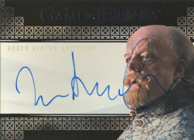 Game of Thrones valyrischer Stahl: Roger Ashton-Griffiths als Mace Autogrammkarte