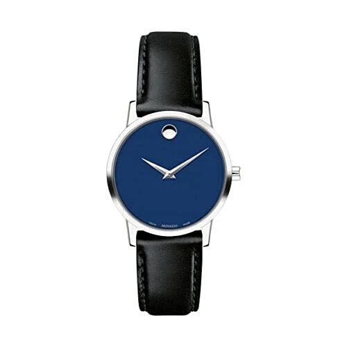 Orologio Movado 0607318 Pelle Nera Quadrante Blu Donna Movado Museum Classico 28mm