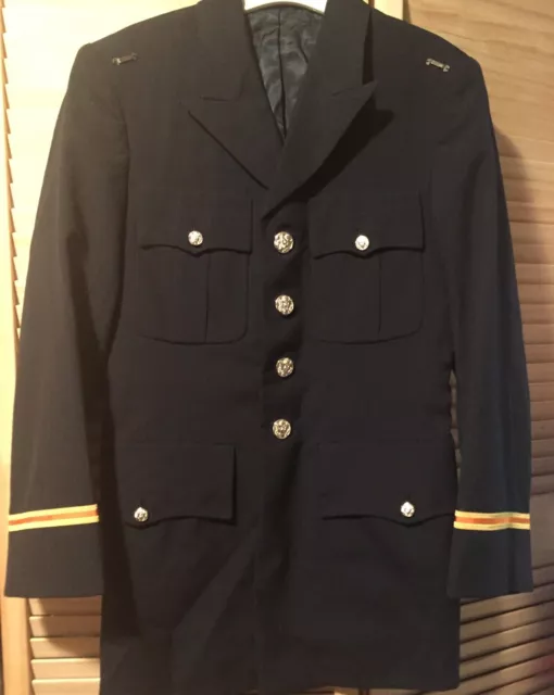 ARMY Signal Officer ASU Dress Blue Jacket 36 Long Excellent