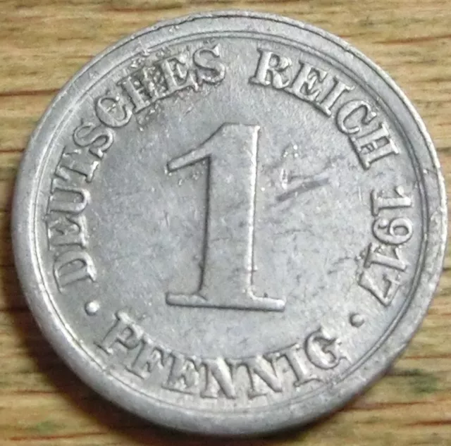 Deutsches Kaiserreich  1  Pfennig  1917  D