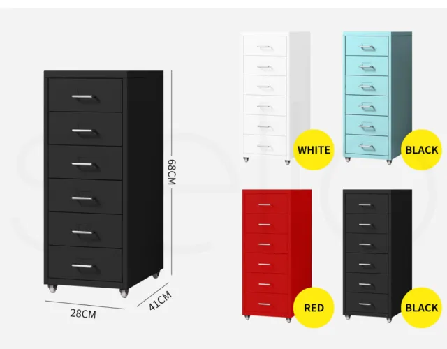 Levede 6 Drawer Office Cabinet Drawers Storage Cabinets Steel Rack Home Shelves 2