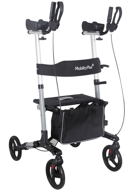 UNIPRODO ROLLATOR WALKER Pieghevole Con Ruote Sedile Mobilità Bianco E - Foto 6