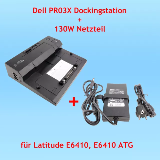 Dell PR03X Dockingstation + 130W Netzteil für Latitude E6410, E6410 ATG