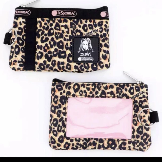 LeSportsac ×X-girl Leopard Pattern ID Case Pass Coin Purse