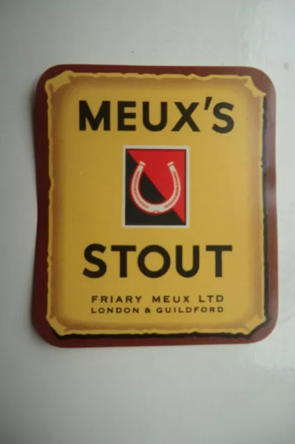 Mint Friary Meux London & Guildford Meux's Stout Brewery Beer Bottle Label