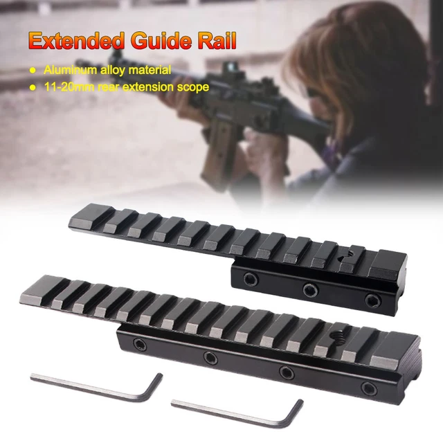 RIFLE SCOPE MOUNT Base Dovetail Extend Weaver Picatinny Rail Adapter