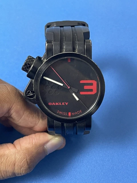 RARE OAKLEY TRANSFER CASE WATCH Swiss Made Stainless Stealth Black