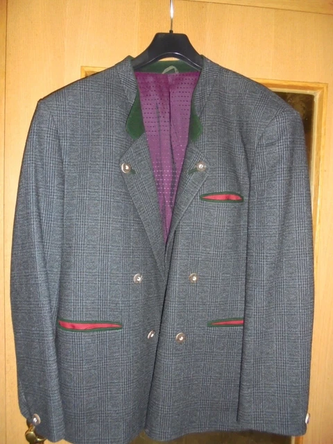 Drei Zinnen Trachtenjacke Janker Jacke Schurwolle Vintage grau Gr. M, 52
