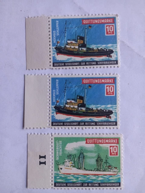 QUITTUNGSMARKE, 10 PFG. 1965, Deutsche Gesellschaft z. Rettung ...