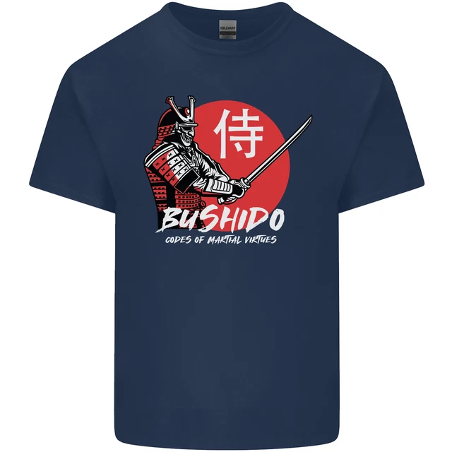 T-shirt top Bushido Samurai Warrior Sword Ronin MMA da uomo cotone 3
