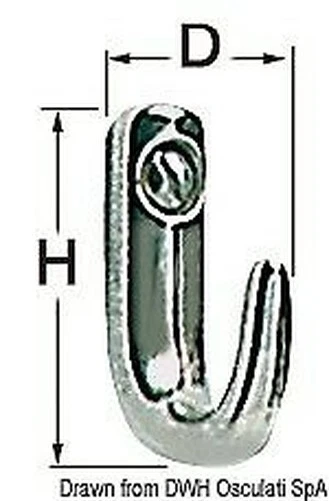 Fermoir Inoxydable 22x30 MM Marque Osculati 38.313.90