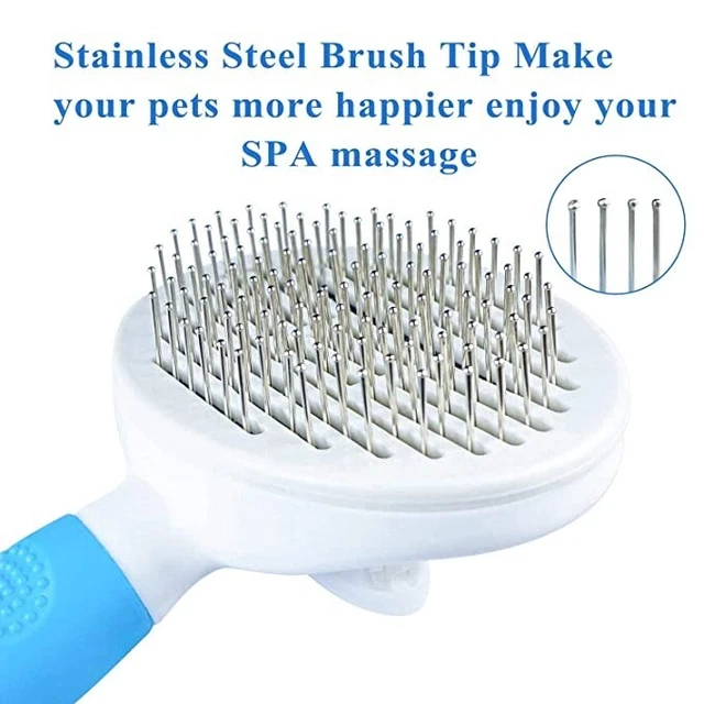 Pet Hair Remover Dog Cat Comb Grooming Massage Deshedding Self Cleaning Brush US 2