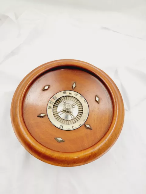 Vintage Wood mini Roulette Wheel 12 x 4" JAL France
