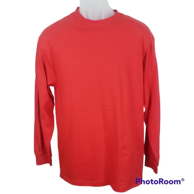 Alstyle Apparel Activewear Long Sleeve Tshirt Unisex Red NEW
