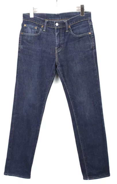 Levi's 511 Jeans Uomo W30 L29 Baffi Denim Slim Fit Zip Fly Blu