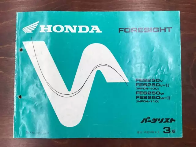 Honda Foresight Mf04-100 Fes250V V-II Mf04-110 W-II Parts List 3Rd Edition 2 k4