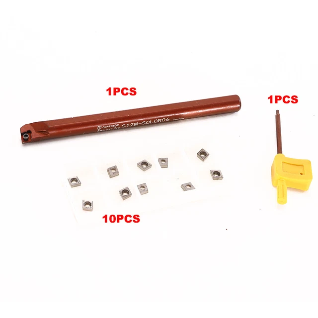 12mm Lathe Boring Bar Turning Tool Holder With Metal Ceramic Insert CCMT060204