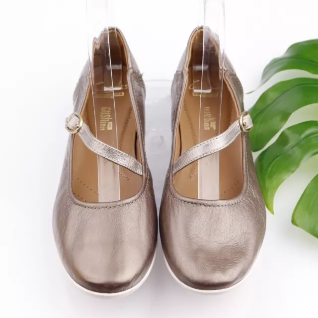 CLARKS WOMEN S HELINA AMO Mary Jane Shoe Size 6 WIDE Tan Bronze